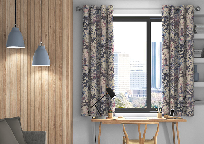 Oasis, Charcoal - Made to Measure Curtains - Image 3